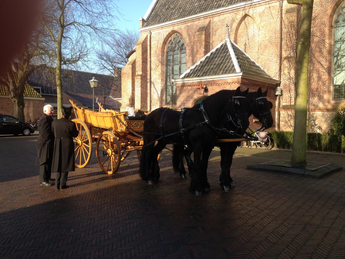 Boerenwagen bij Dorpskerk, Katwijk